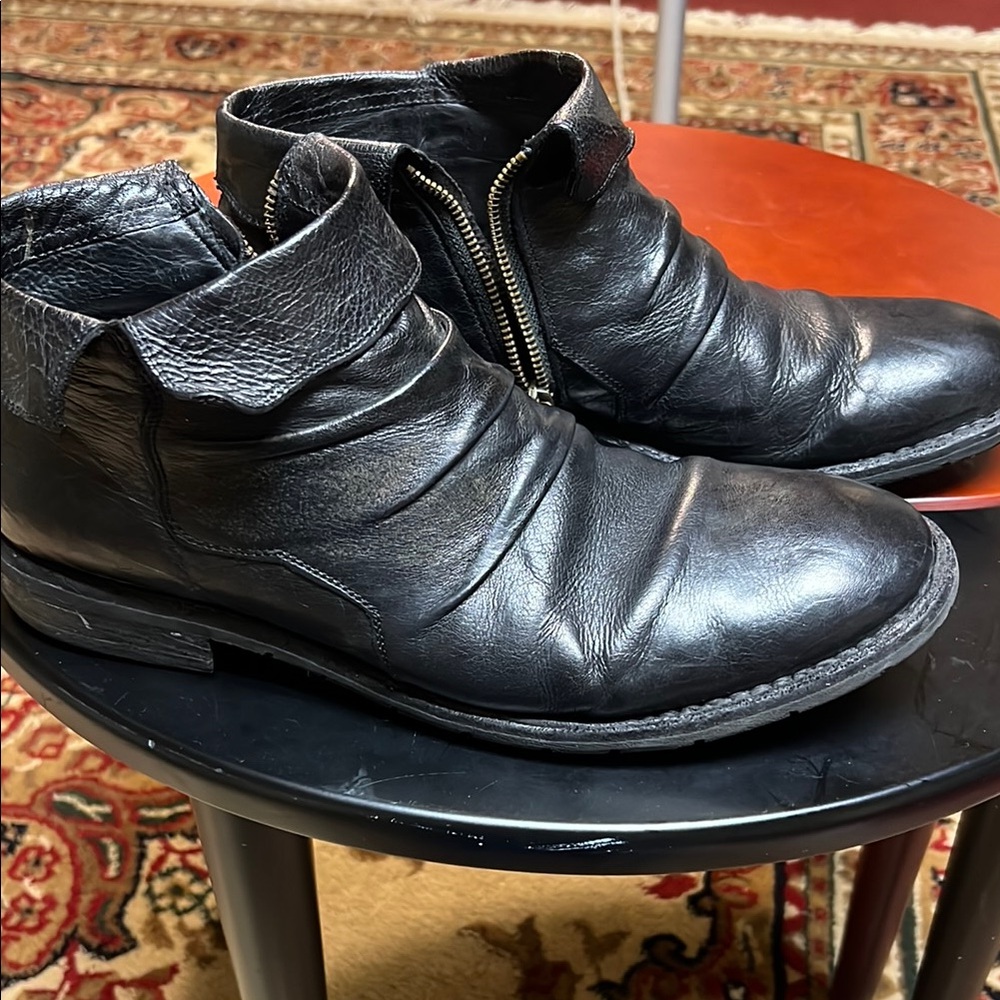 Men's Black Sharpei Leather Boots